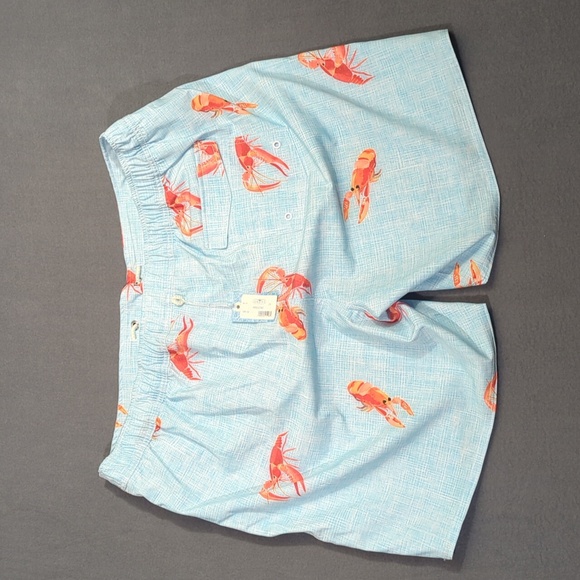 Johnnie-O Swim Trunks Men's XXL Blue Baja Toma Shorts Crawfish NWT - Picture 2 of 13